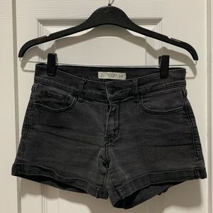 Abercrombie & Fitch Black Denim Grey Wash Shorts